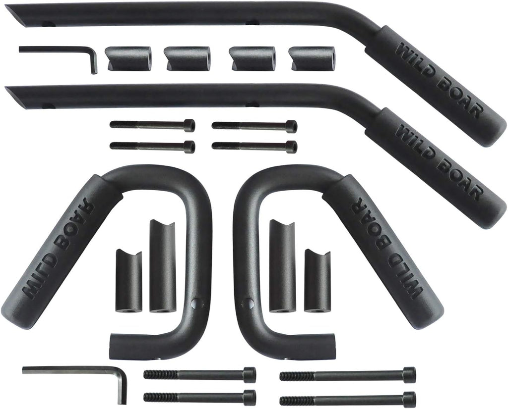 Red Pack of 2 Steel Grab Handle Kit for Jeep Wrangler JK JKU 4 Doors V605318