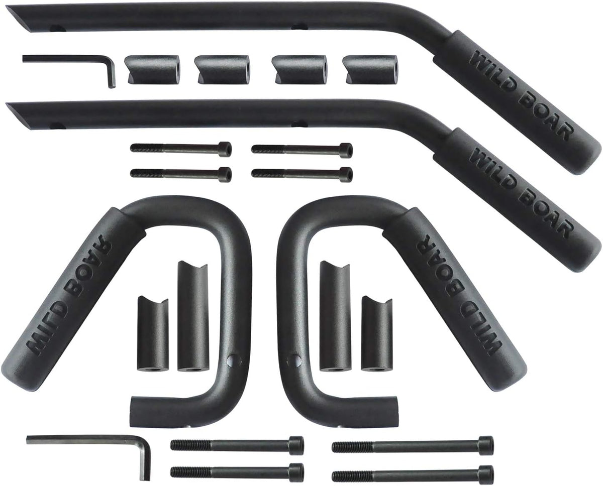 Red Pack of 2 Steel Grab Handle Kit for Jeep Wrangler JK JKU 4 Doors V605318