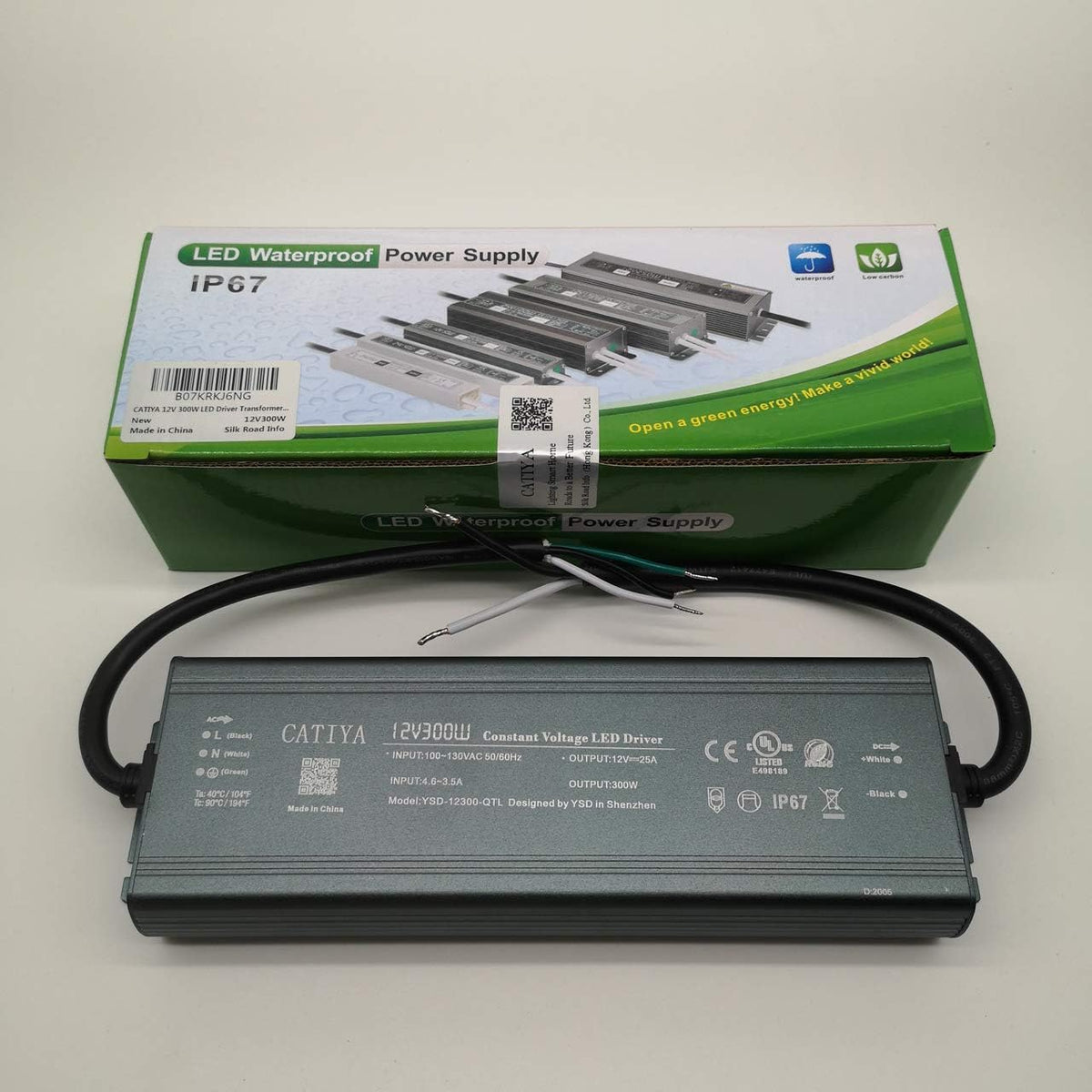 12V 300W LED Driver Transformer, IP67 Waterproof, Pack of 2 L78329