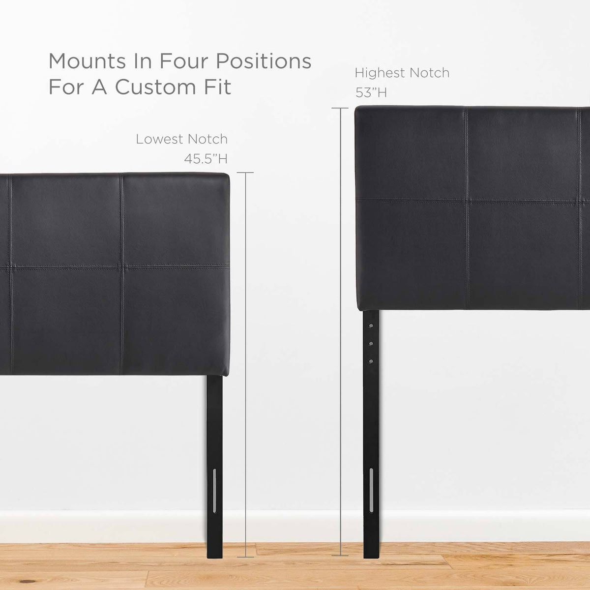 Black Vinyl Headboard G260