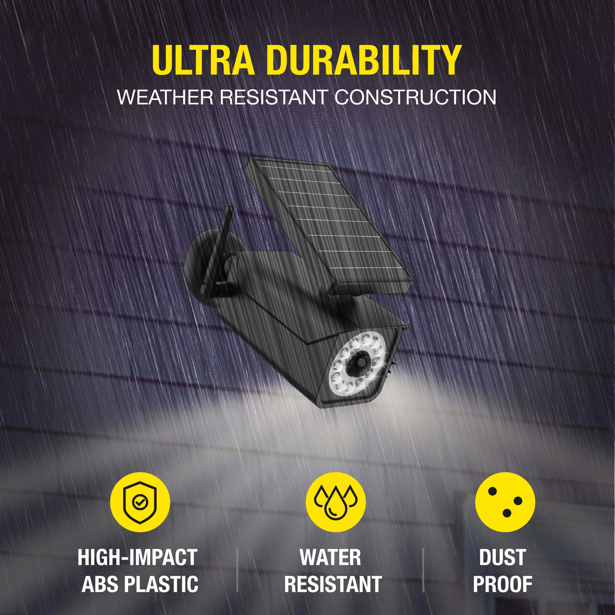Solar Motion Security Light, Black, 800 Lumens M23274