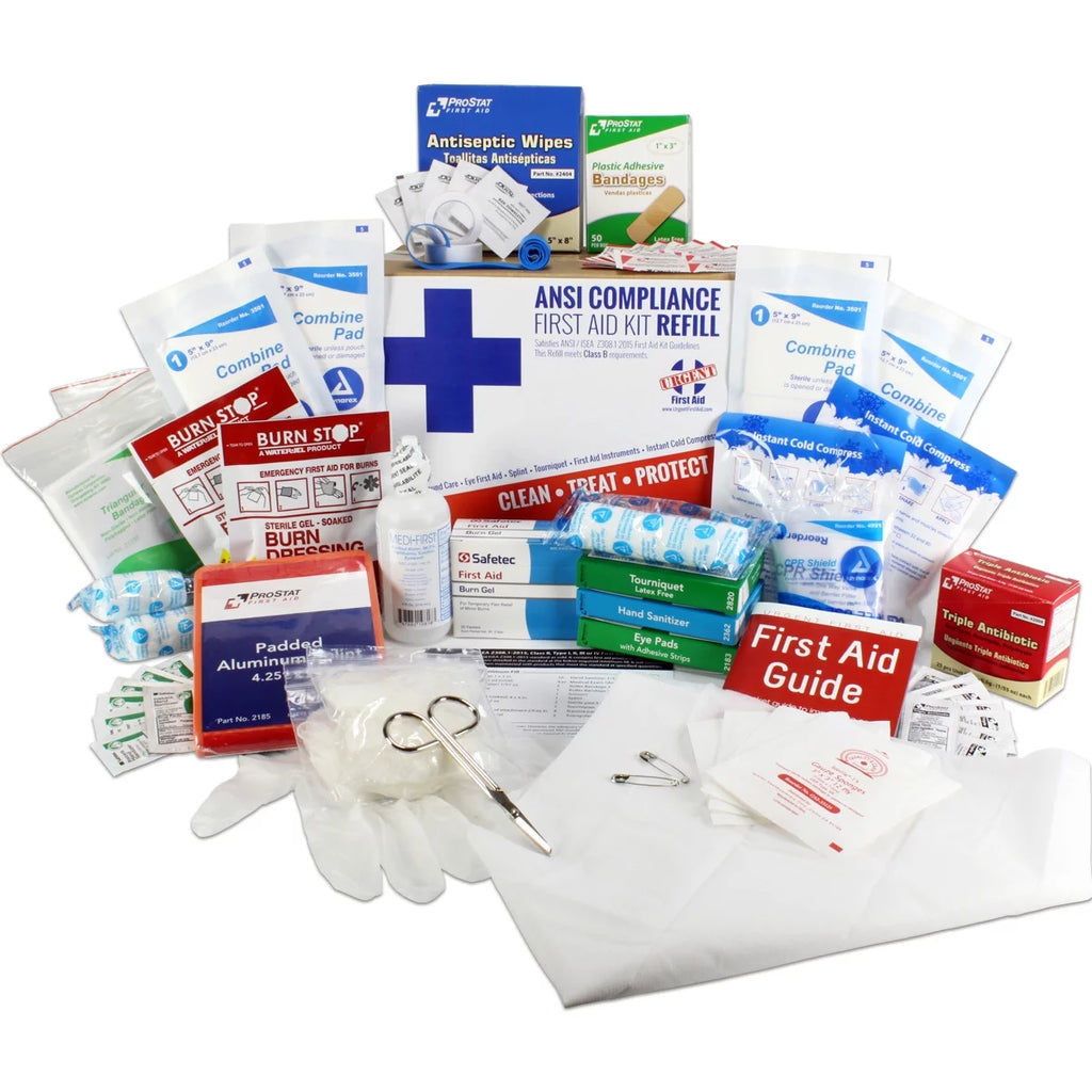 50 Person 196 Pieces ANSI Class B First Aid Kit Refill I533742