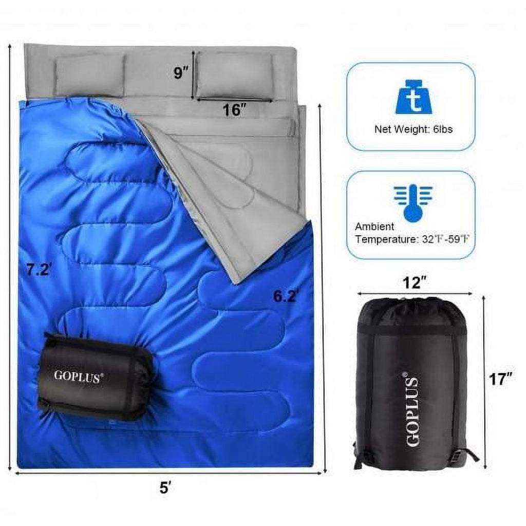 2 Person Waterproof Sleeping Bag with 2 Pillows P147