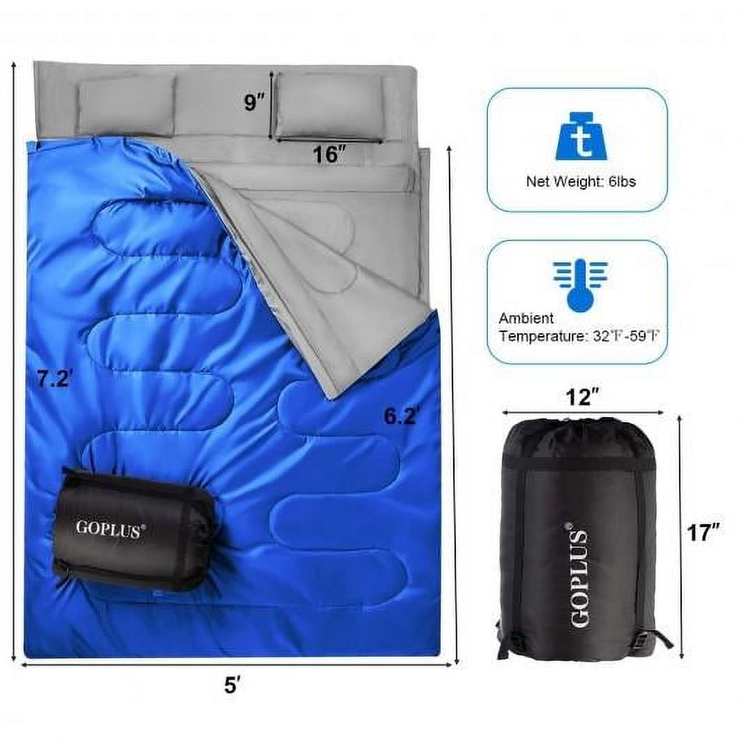 2 Person Waterproof Sleeping Bag with 2 Pillows P147