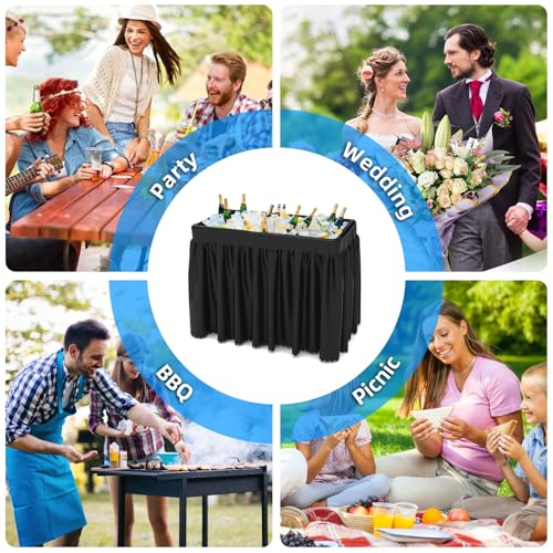 Folding Plastic Cooler Table with Drain Hose G53396