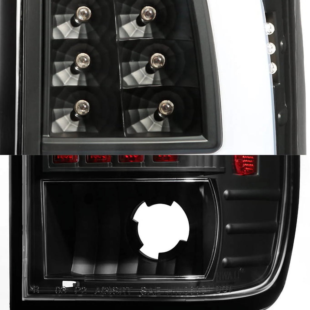 Black LED Tube Style Taillights Pair Set K353654