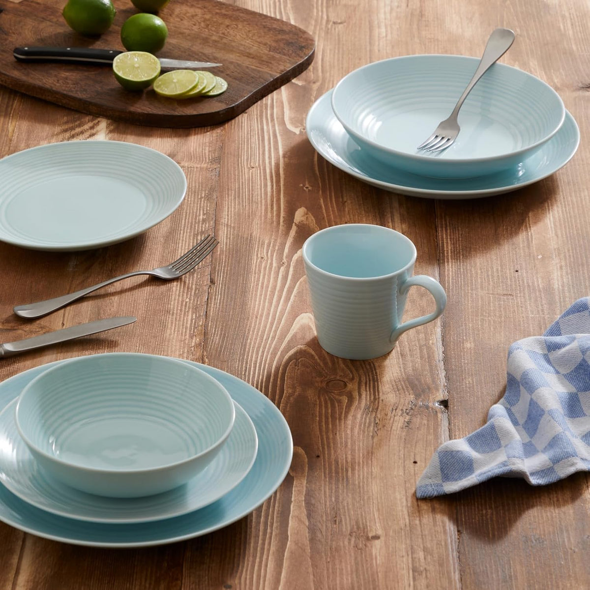 Set of 4 Blue Pasta Bowl, 9.5" D7725