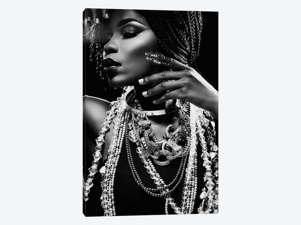 Canvas Wall Decor Prints - Glitter Female Portraits Art R2503