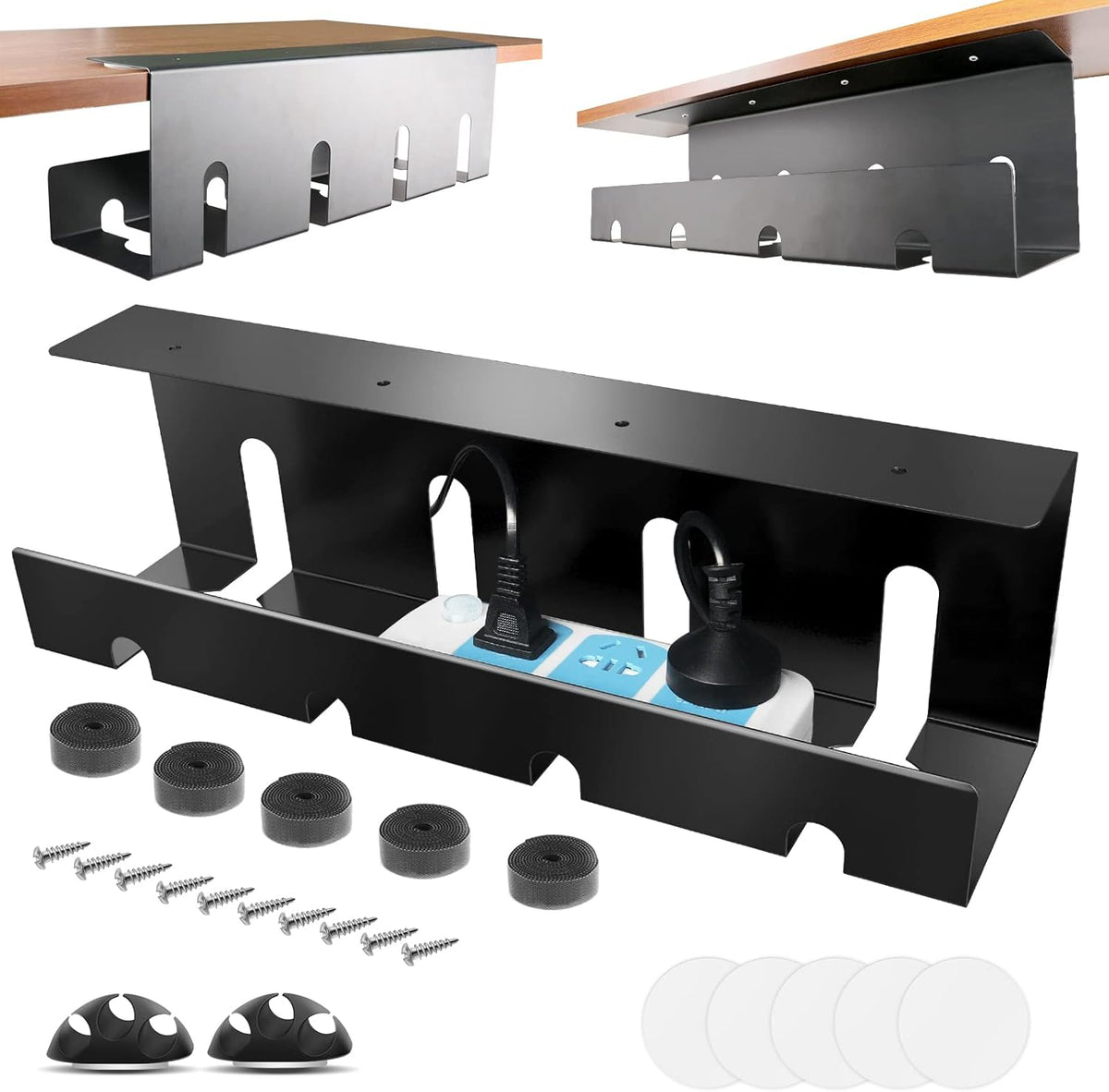 2 x 15.7 in Steel Black Cable Management Tray B97197