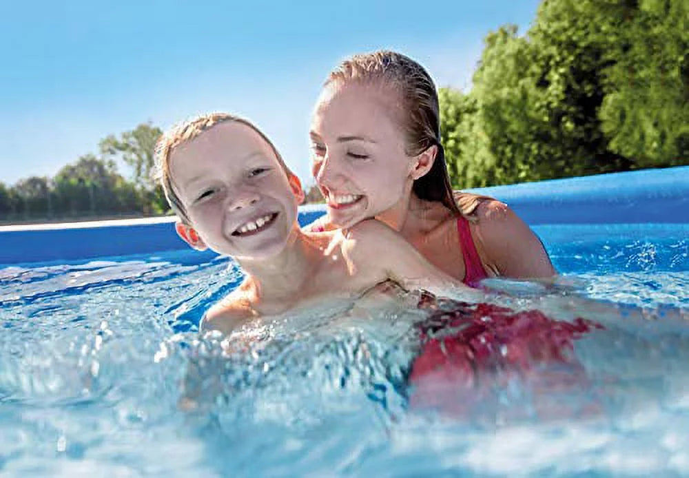 8 Foot Round Above Ground Swimming Pool with Filter Pump P4388
