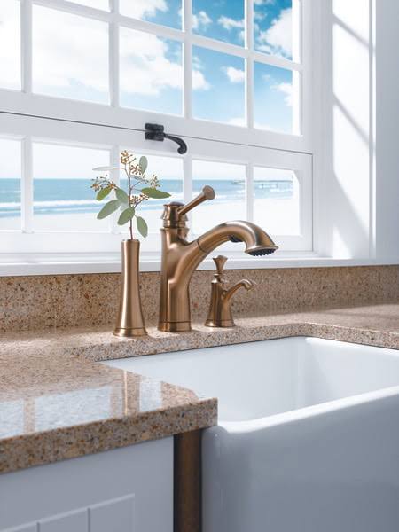 Brushed Bronze Single Handle Pull Out Kitchen Faucet K6224