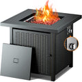 28 Inch 50,000 BTU Propane Gas Fire Pit Table with Lid A6696