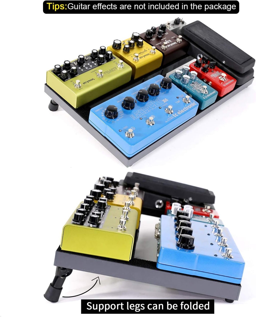 Aluminum Alloy Effect Pedalboard with Carry Case B704886