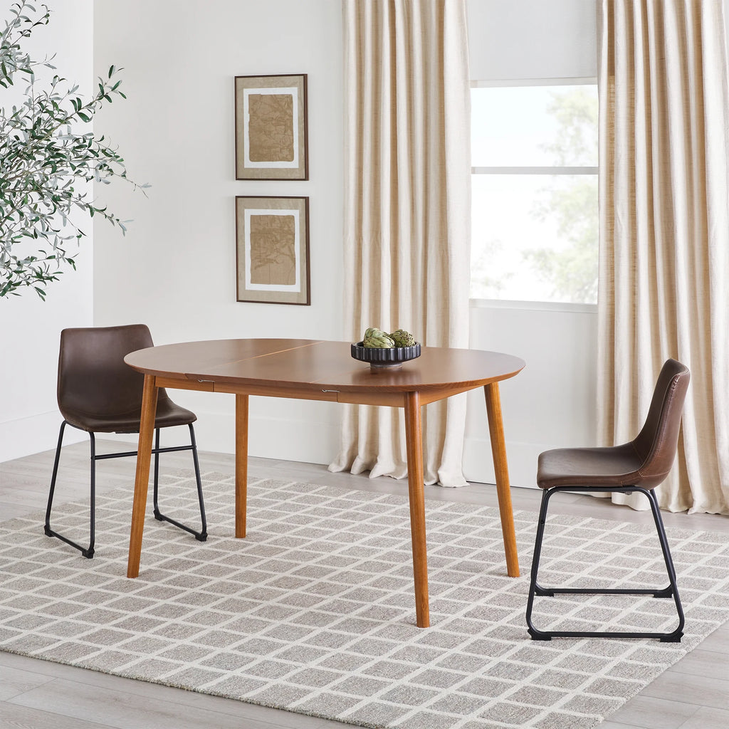 Caramel Solid Wood Oval Dining Table Z9509