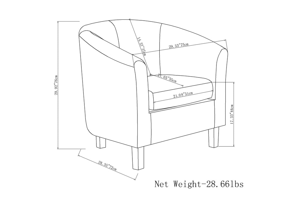 Tub Chair in Light Mocha J85065