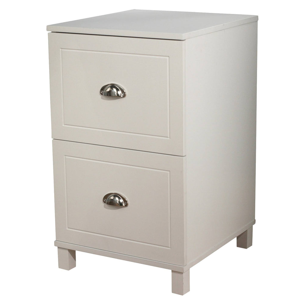 Antique White Two Drawer Filing Cabinet S111