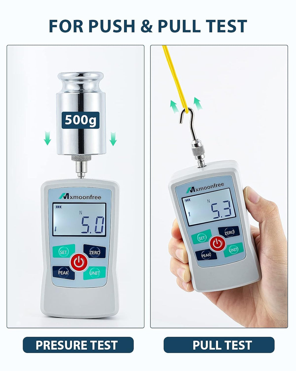 300N Digital Force Gauge Push Pull Gauge Portable Force Meter with Storage Case D839