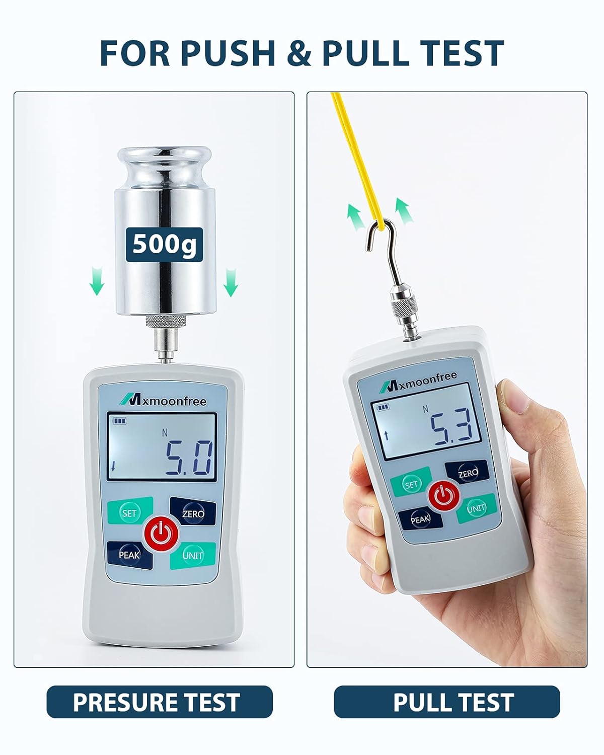 300N Digital Force Gauge Push Pull Gauge Portable Force Meter with Storage Case D839