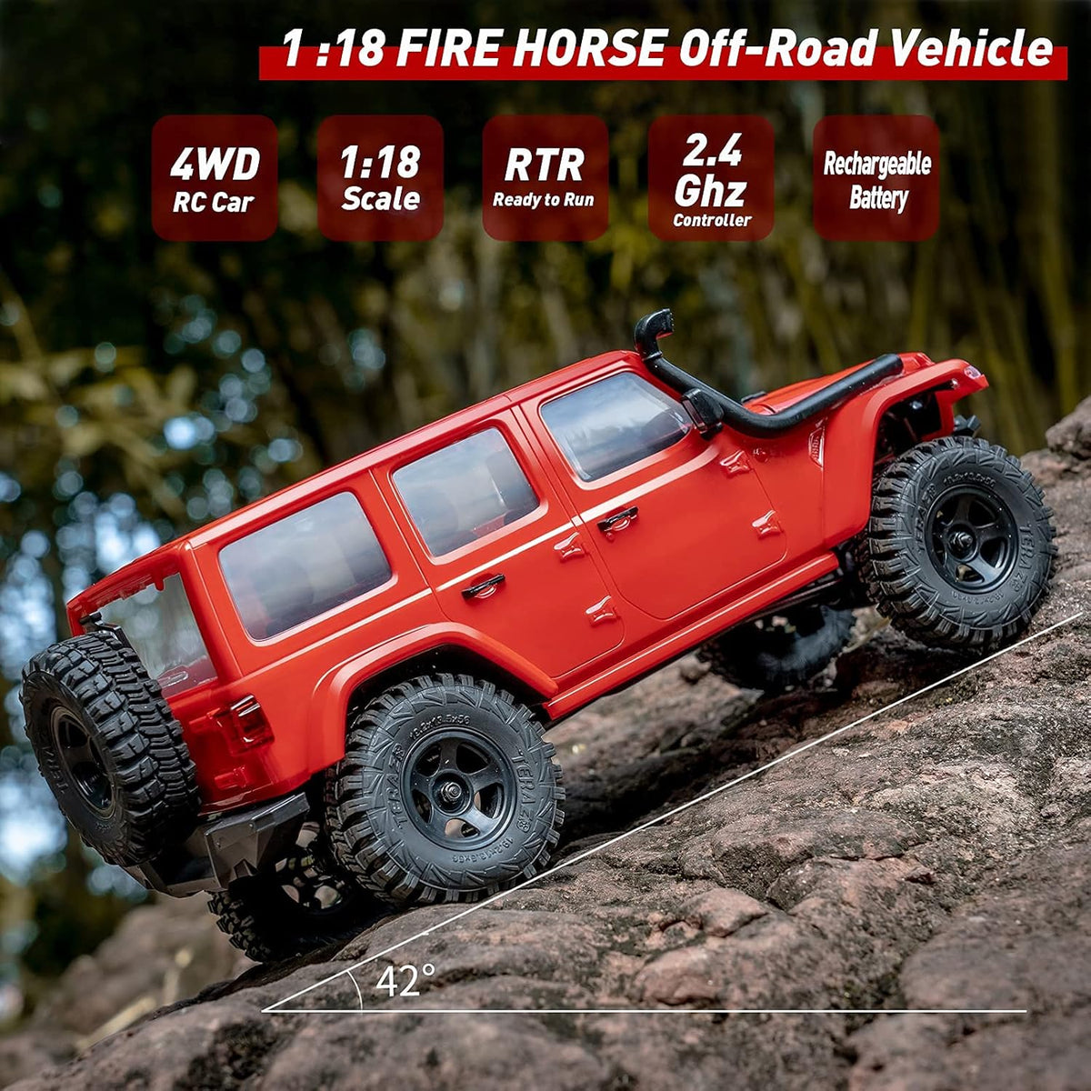 1/18 Scale RC Crawler Off Road Truck with Battery Charger I67100