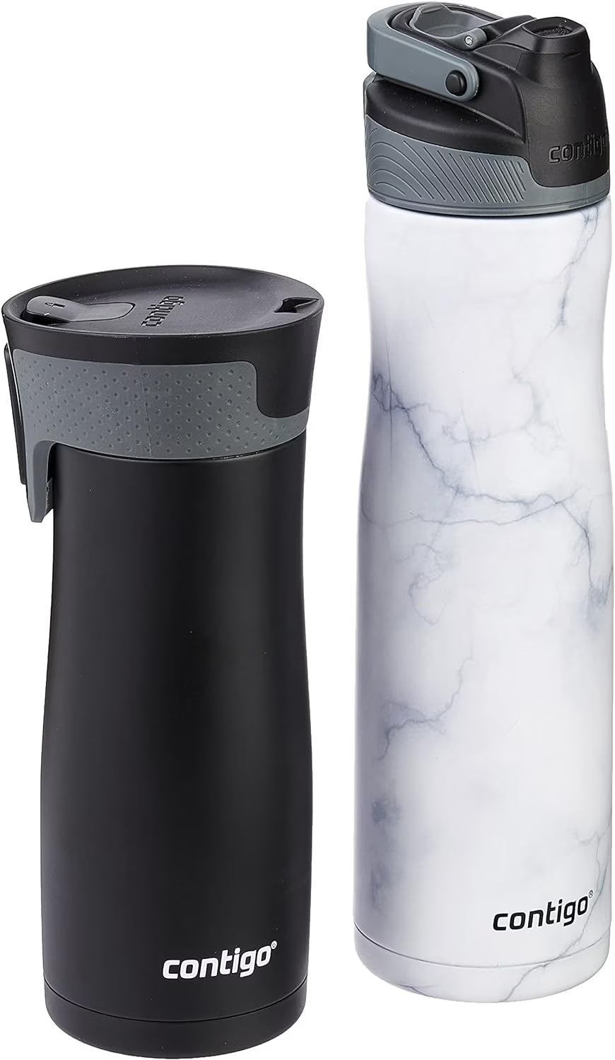 24oz Vacuum-Insulated Stainless Steel Water Bottle & 16oz Vacuum-Insulated Stainless Steel Travel Mug, 2-Pack F62753