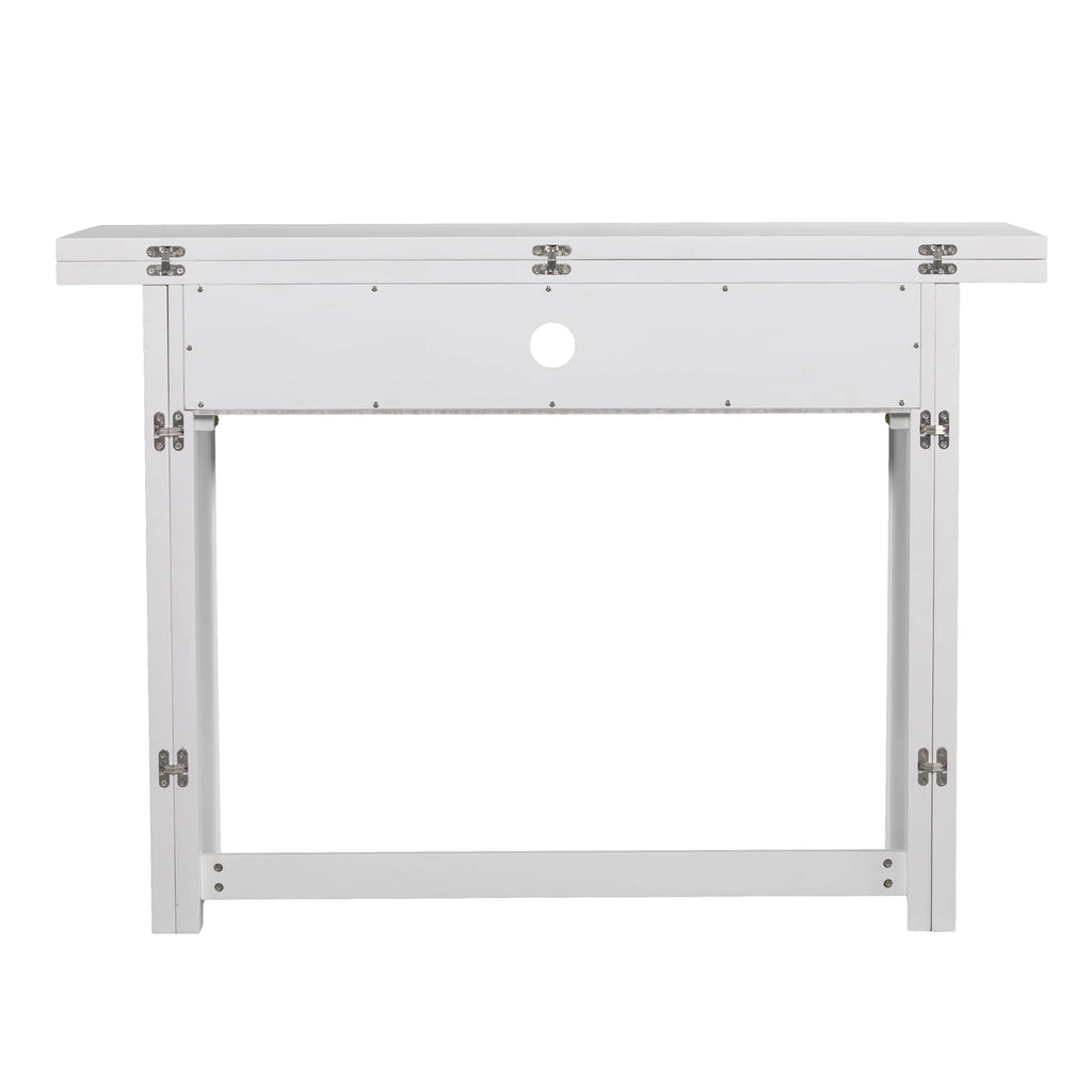 White Wood Console Table to Dining Table J772718