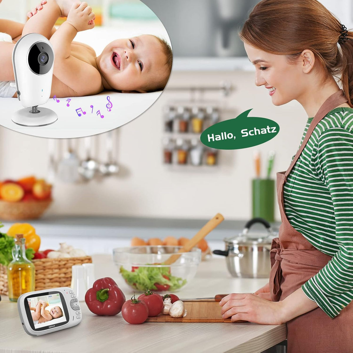 Baby Monitor with Camera and Audio, No WiFi, Night Vision U9139