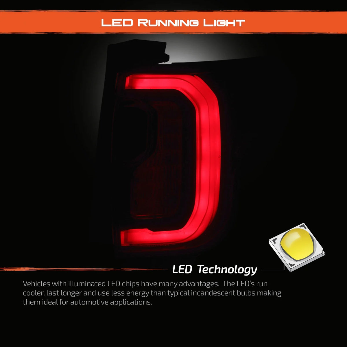 Full LED Chrome Tail Light Pair J2210