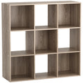 9 Cube 3 Tier MDF Bookshelf Brown M39197