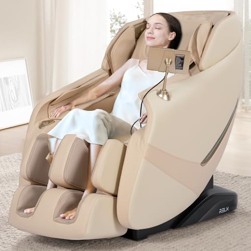 Beige Full Body Zero Gravity Shiatsu Massage Chair K667023