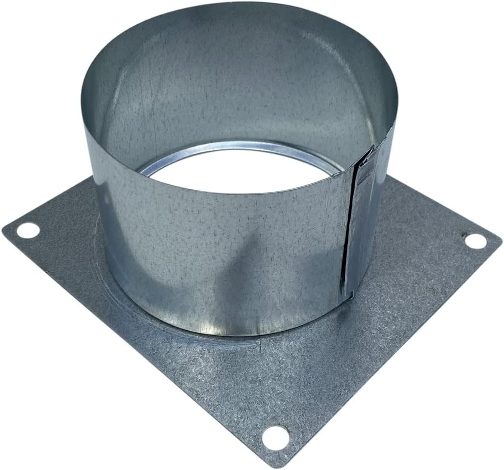 Metal Dryer Vent Wall Plate Duct Connector for 4 inch Round Ducting U194587