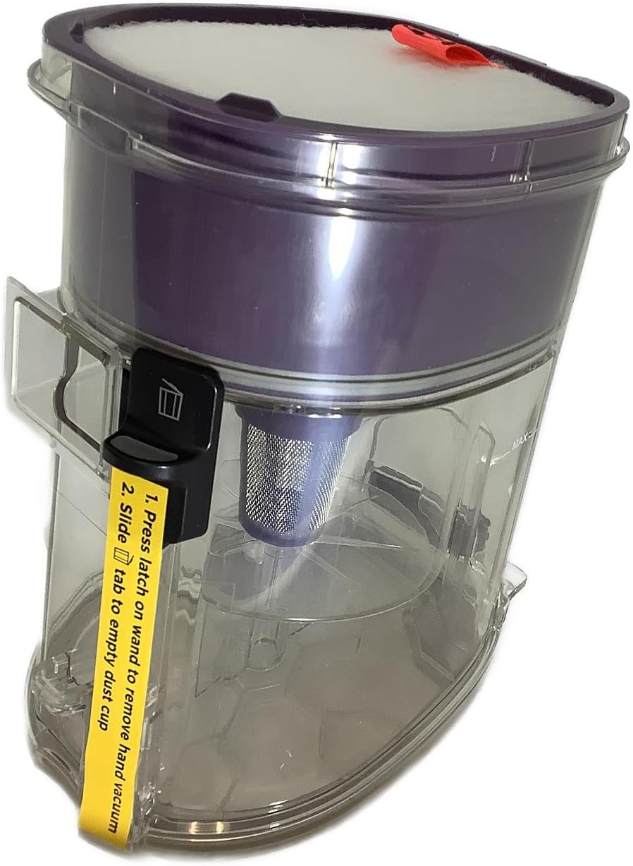 Replacement Dust Cup Dirt Bin with Foam Filter for Cordless Stick Vacuum X31101