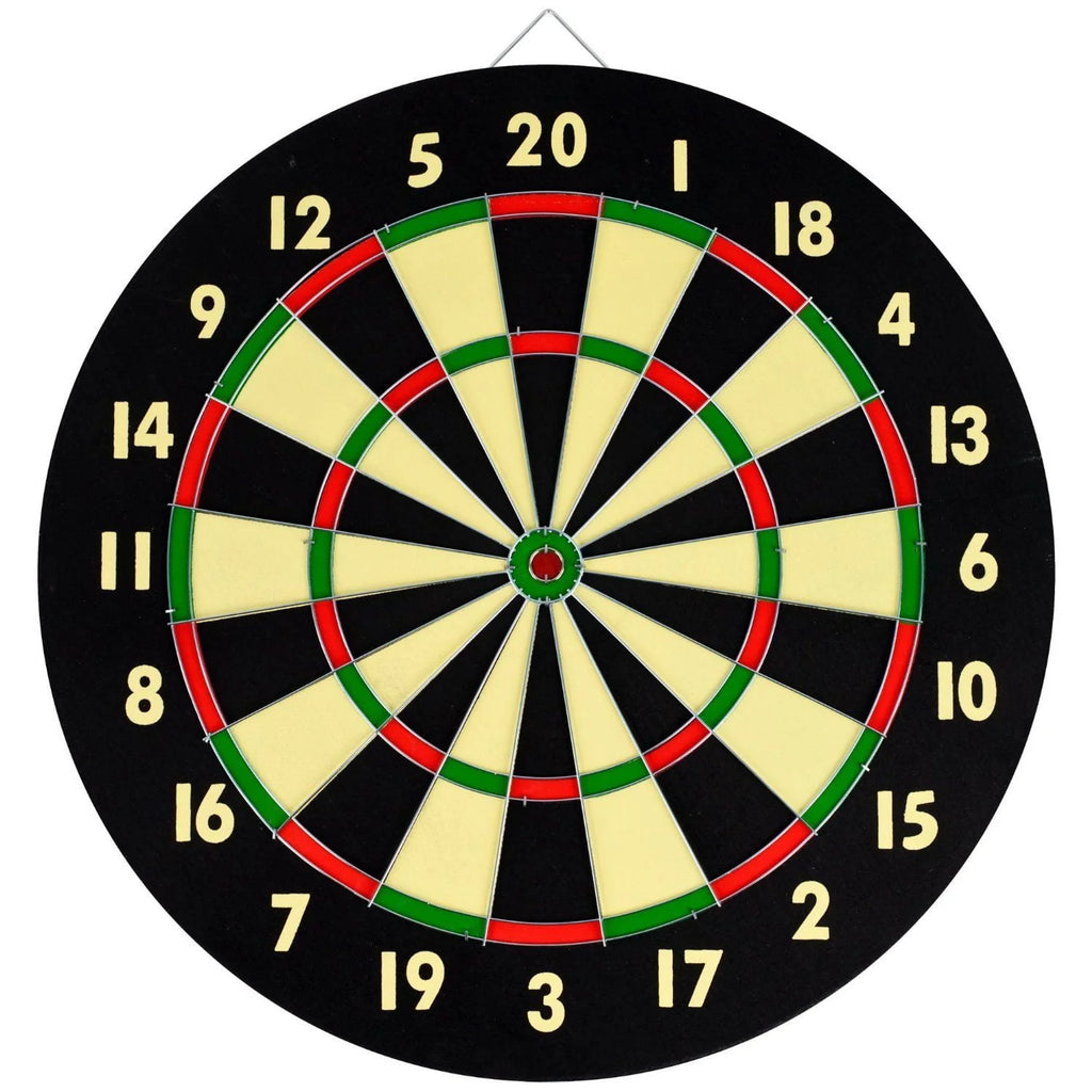 Dart Board with 6 Brass Darts 16.5 inch J5323