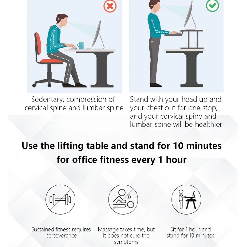 Black Adjustable Height Standing Desk Converter V2783