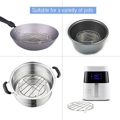 2 Pack 8" Stainless Steel Round Cooking Racks F488196