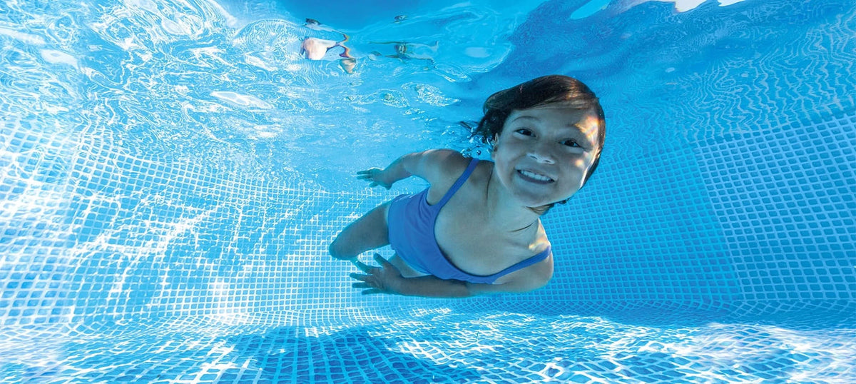 8 Foot Round Above Ground Swimming Pool with Filter Pump P4388
