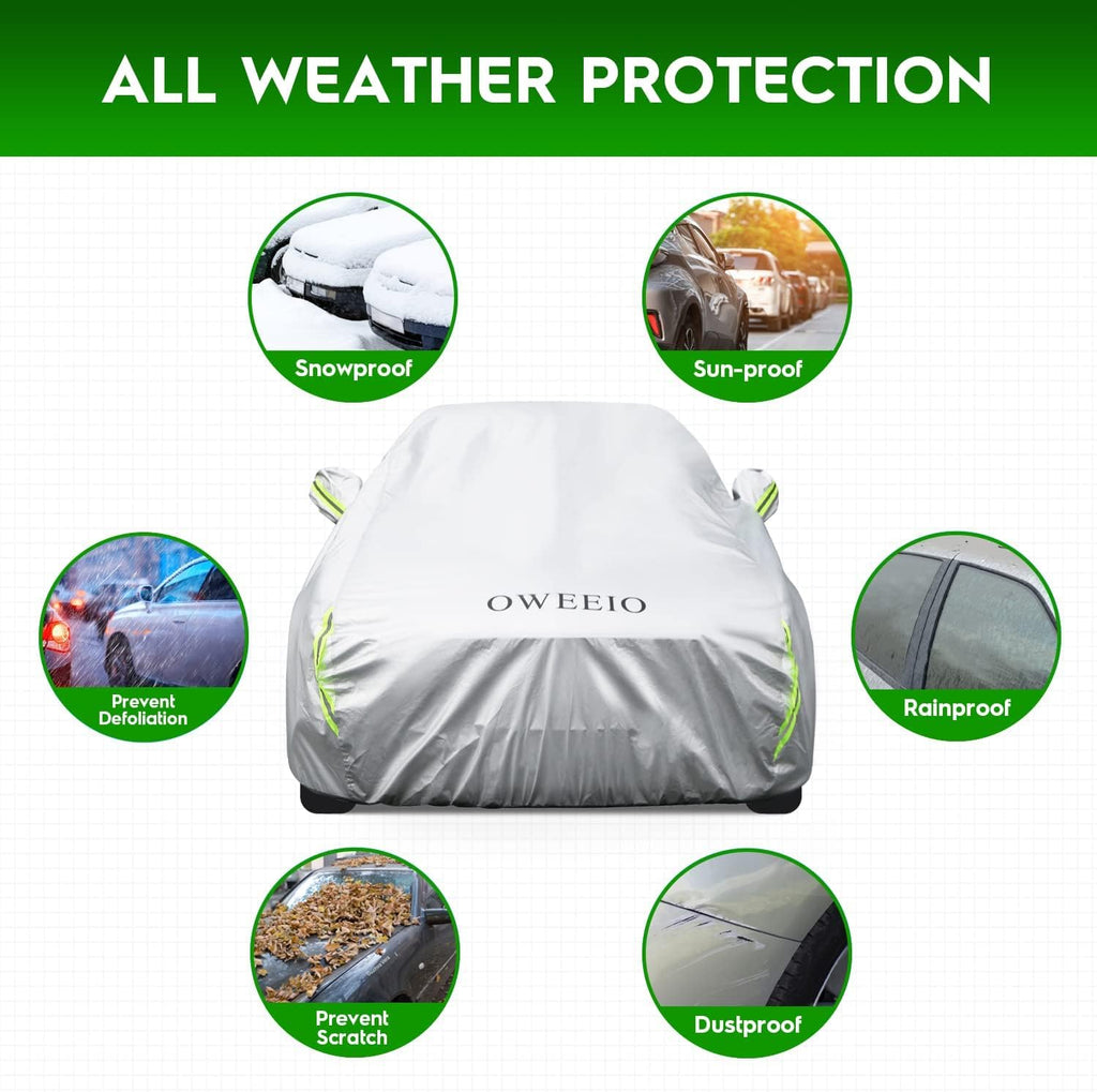 6 Layers Waterproof All Weather Car Cover with Zipper O663