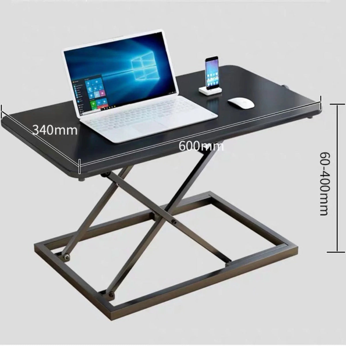 Black Adjustable Height Standing Desk Converter V2783