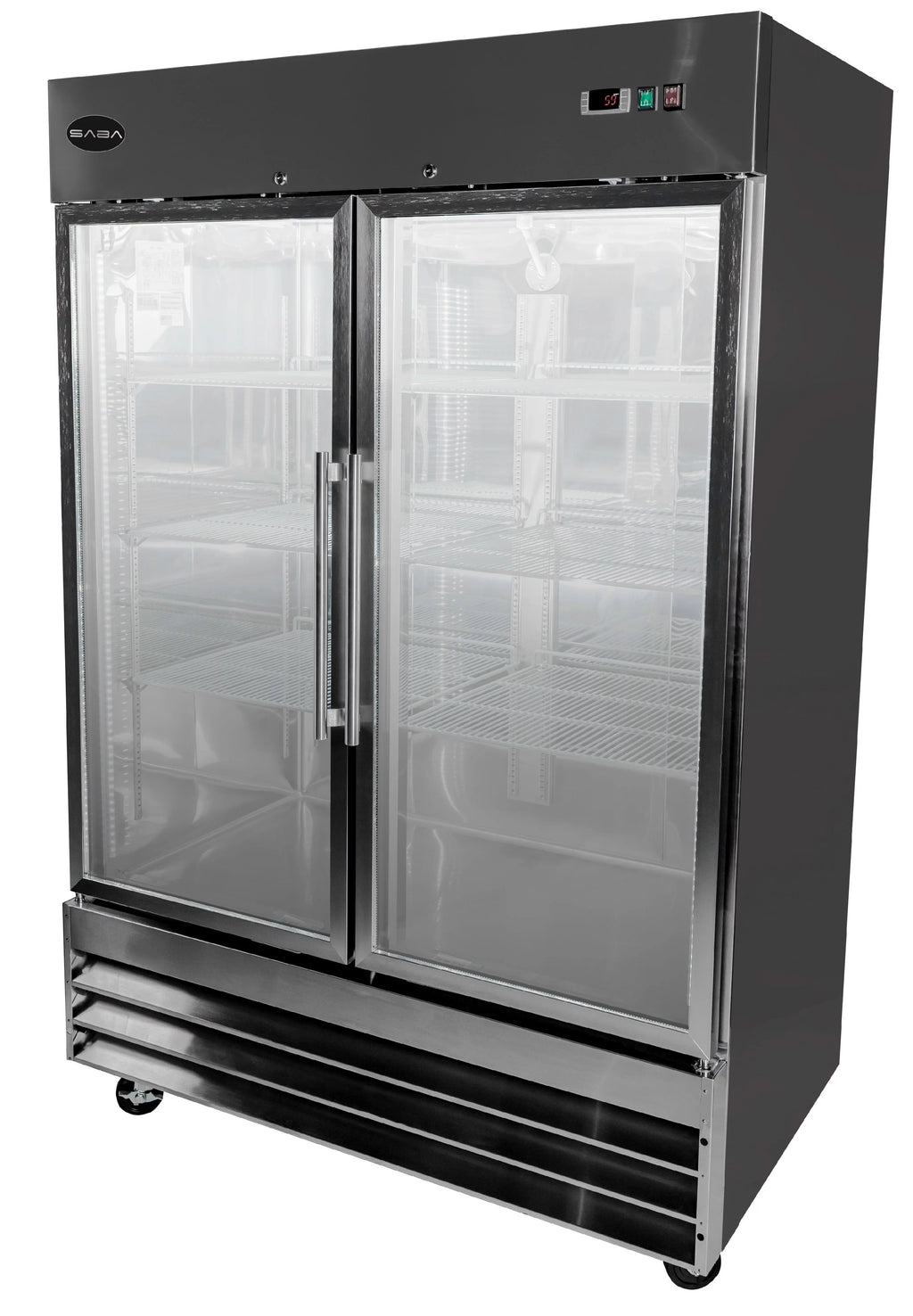 47 cu ft Stainless Steel Glass Door Reach-In Refrigerator O9144