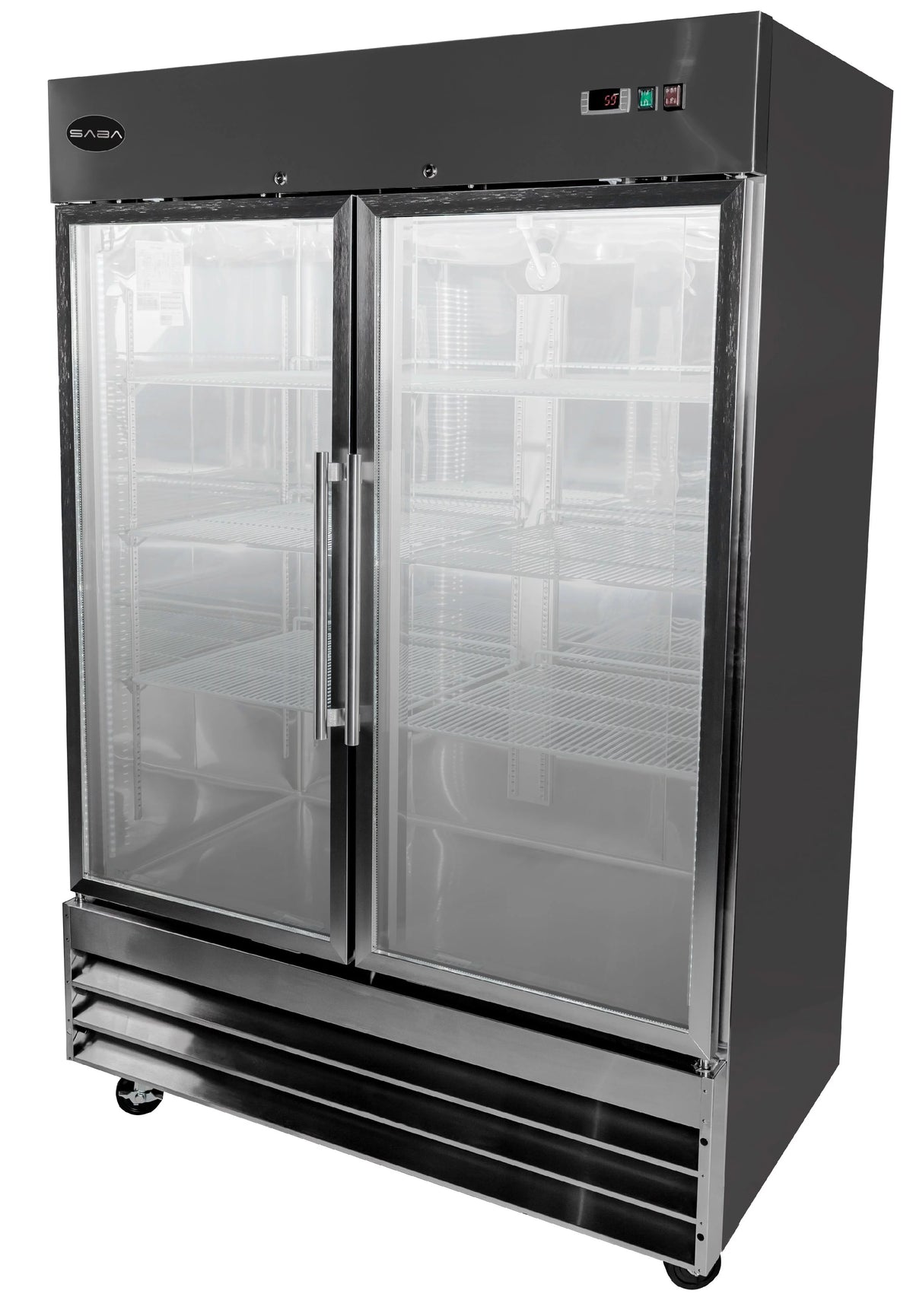 47 cu ft Stainless Steel Glass Door Reach-In Refrigerator O9144