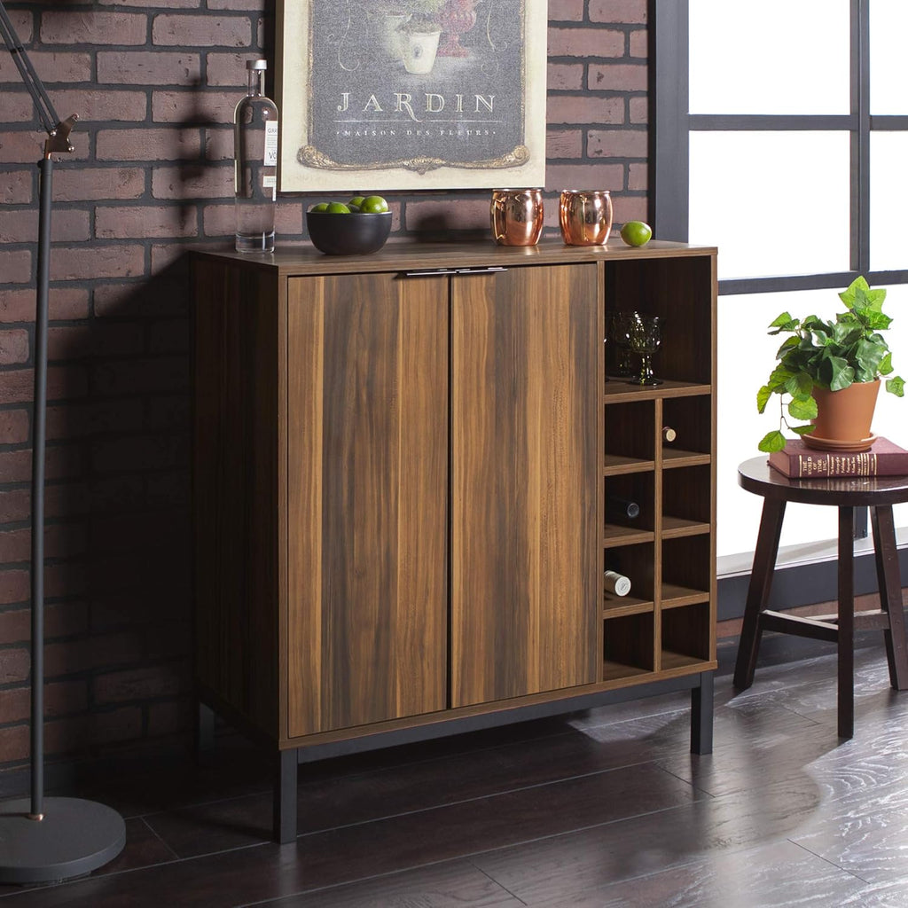 Brown 34 Inch Wood Buffet Sideboard Storage Cabinet N5542