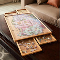 Wooden Puzzle Table with Drawer, Smooth Fiberboard, Holds 1000 Pieces P256456