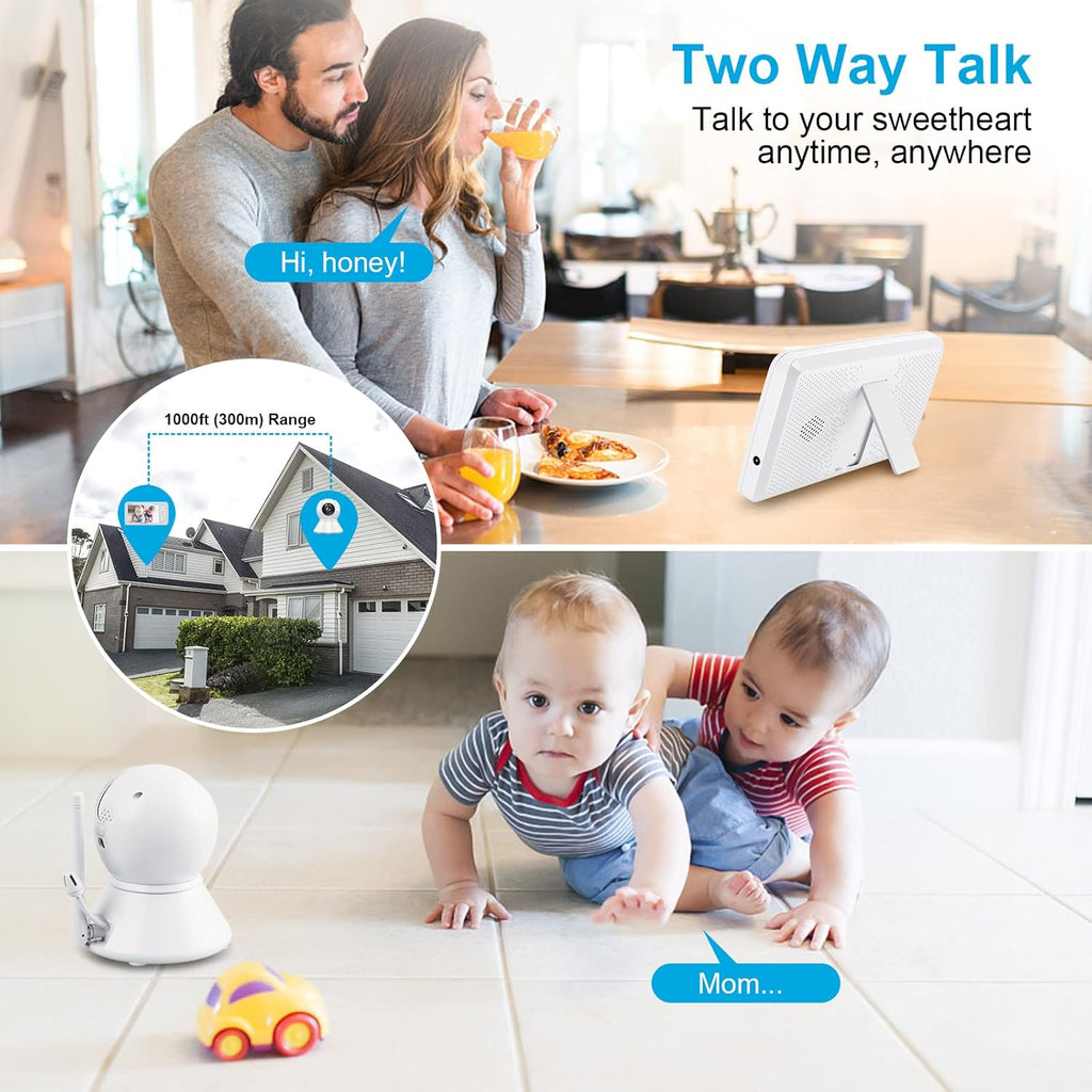 Video Baby Monitor with Camera and Audio, 5 Inch 720p HD Display M45346