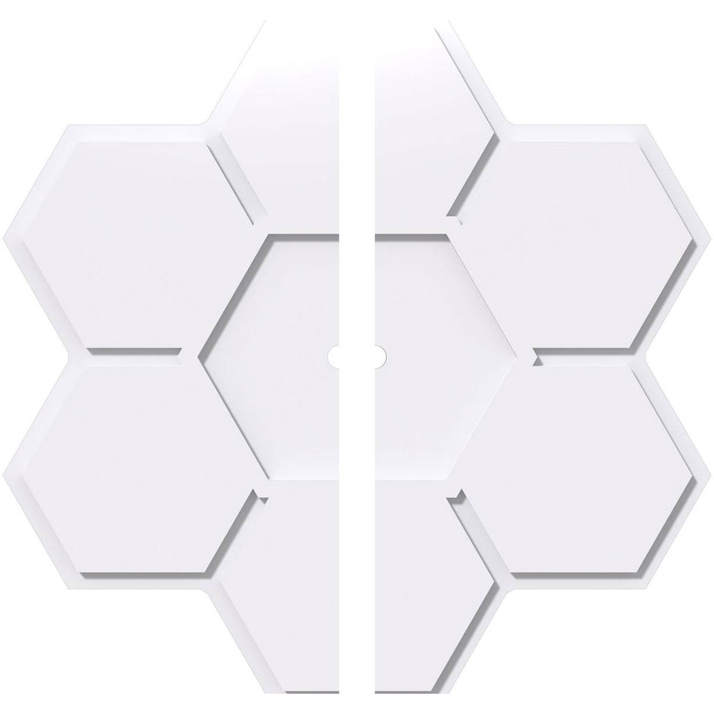 36 inchod x 1 inchid x 12 1/2 inchc x 1 inchp Daisy PVC Ceiling Medallion, Two Piece M615