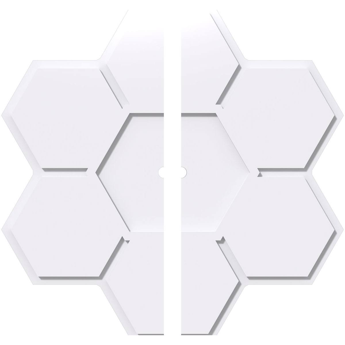 36 inchod x 1 inchid x 12 1/2 inchc x 1 inchp Daisy PVC Ceiling Medallion, Two Piece M615