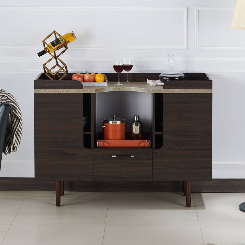 Mid-Century Modern Wenge Buffet Server, Brown E310