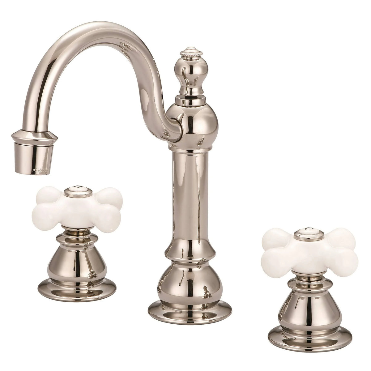 Polished Nickel Widespread Lavatory Faucets with Pop-Up Drain K83568
