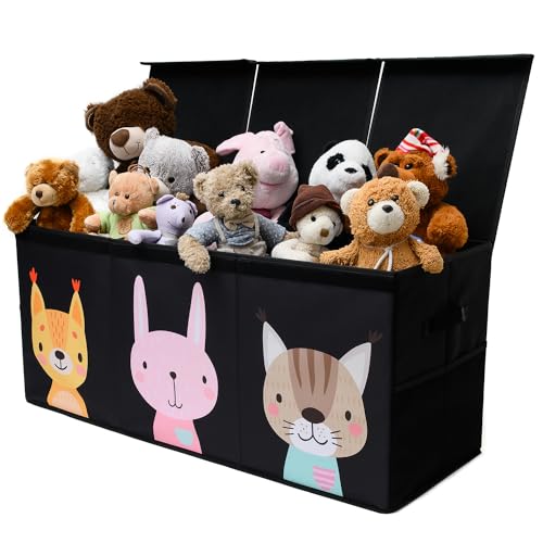 Extra Large Collapsible Toy Storage Organizer with Lid and Dividers O694