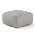 Cotton Square Pouf Gray Melange W35493