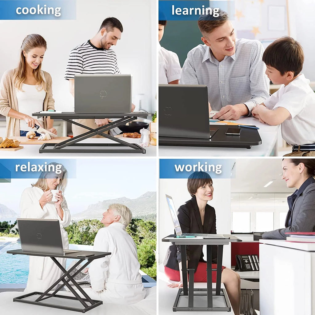 Black Adjustable Height Standing Desk Converter V2783