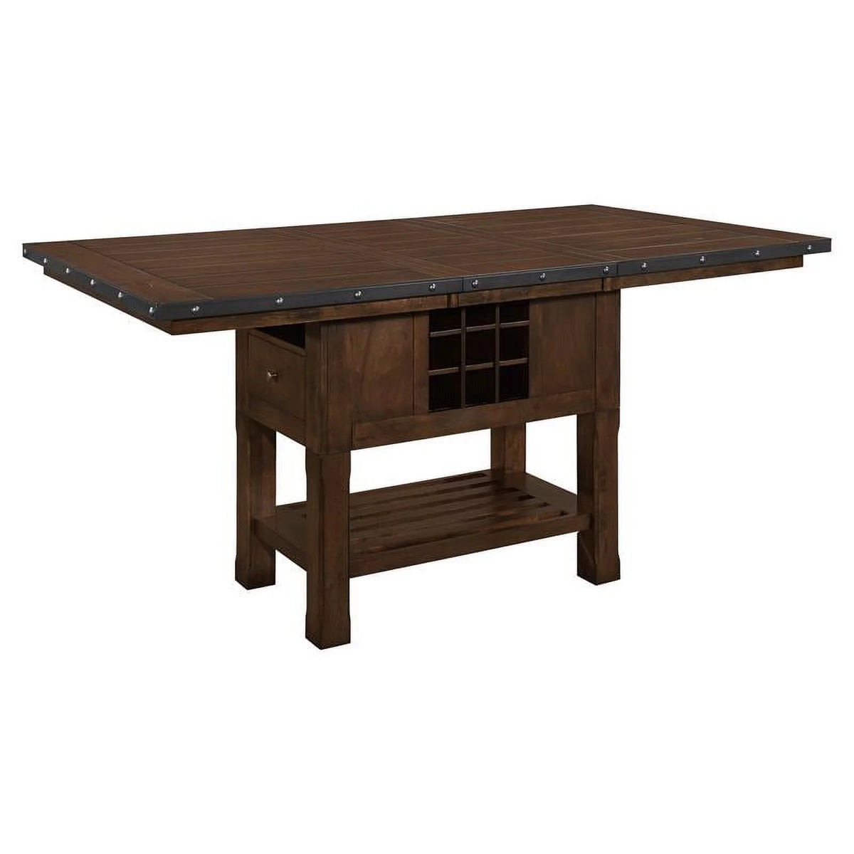 Wood Counter Height Dining Room Table in Dark Brown I839879
